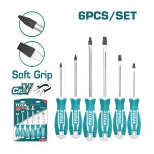 Juego Destornilladores x 6 Pcs Cromo Vanadium Punta Imantada